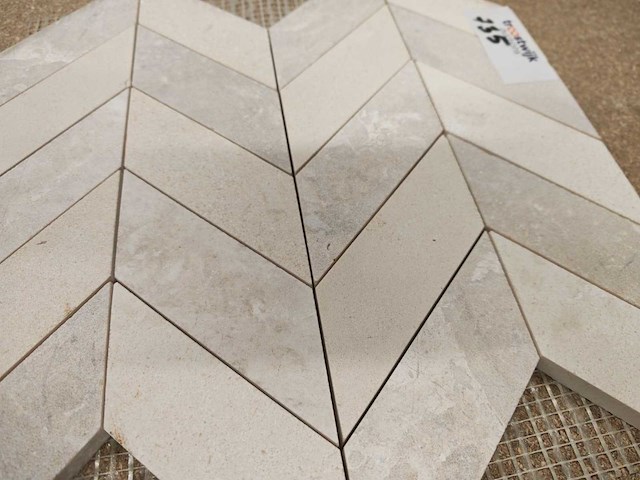 Natuursteen marmer beige mozaïektegel 29x29 cm 7 stuks - afbeelding 3 van  7