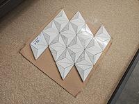 Natuursteen marmer beige mozaïektegel 31x36 cm 8 stuks - afbeelding 5 van  7