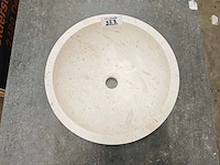 Natuursteen marmer beige waskom 40,6x15 cm - afbeelding 2 van  6