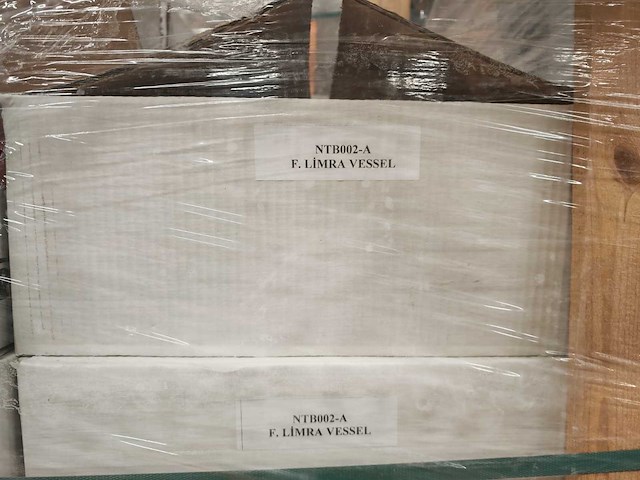 Natuursteen marmer beige waskom 40,6x15 cm - afbeelding 4 van  4