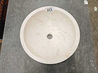 Natuursteen marmer beige waskom 40,6x15 cm - afbeelding 2 van  3