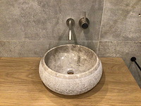 Natuursteen marmer beige wastafel 40,6x15 cm - afbeelding 1 van  1