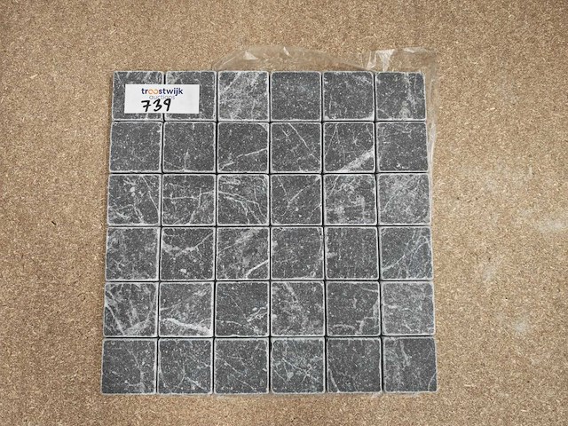 Natuursteen marmer black 5x5 cm mozaïektegel 30x30 cm 29 stuks - afbeelding 1 van  7