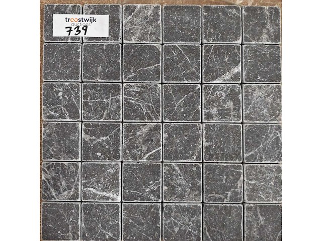 Natuursteen marmer black 5x5 cm mozaïektegel 30x30 cm 29 stuks - afbeelding 7 van  7