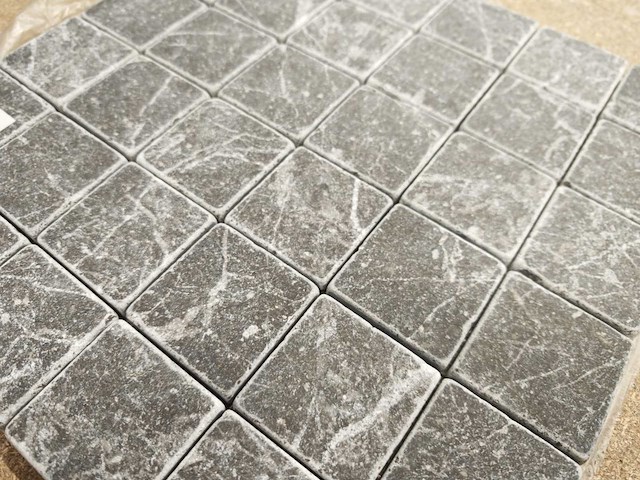 Natuursteen marmer black 5x5 cm mozaïektegel 30x30 cm 29 stuks - afbeelding 6 van  7
