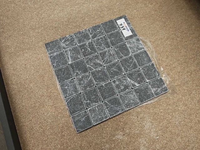 Natuursteen marmer black 5x5 cm mozaïektegel 30x30 cm 29 stuks - afbeelding 4 van  7