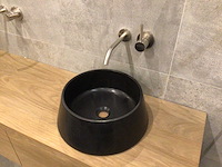 Natuursteen marmer black wastafel 40x15 cm - afbeelding 2 van  5