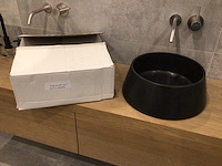 Natuursteen marmer black wastafel 40x15 cm - afbeelding 2 van  2