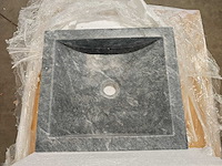 Natuursteen marmer black wastafel 45x40x10 cm - afbeelding 1 van  4
