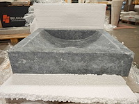 Natuursteen marmer black wastafel 45x40x10 cm - afbeelding 3 van  4