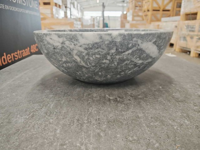 Natuursteen marmer blauw waskom 40,6x15 cm - afbeelding 4 van  8