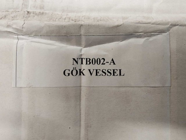 Natuursteen marmer blauw waskom 40,6x15 cm - afbeelding 7 van  8