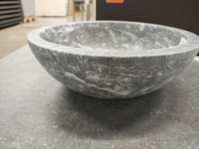 Natuursteen marmer blauw waskom 40,6x15 cm - afbeelding 3 van  8