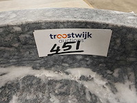 Natuursteen marmer blauw waskom 40,6x15 cm - afbeelding 8 van  8