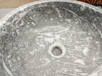Natuursteen marmer blauw waskom 40,6x15 cm - afbeelding 6 van  7