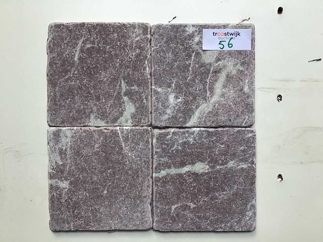 Natuursteen marmer bordeaux 15x15 cm tegels 7 m² - afbeelding 1 van  3