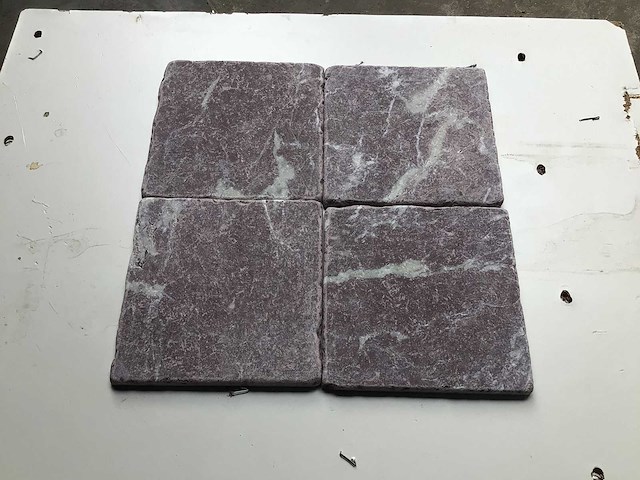 Natuursteen marmer bordeaux 15x15 cm tegels 7 m² - afbeelding 2 van  3