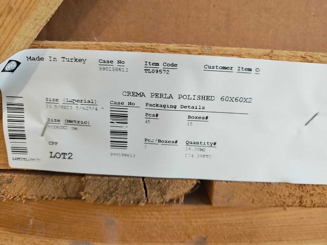 Natuursteen marmer creme gepolijst 60x60x2 cm tegels 16,2 m² - afbeelding 6 van  7