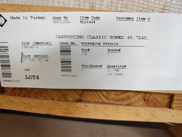 Natuursteen marmer creme gezoet 45,7x45,7x2 cm tegels 21,72 m² - afbeelding 5 van  5