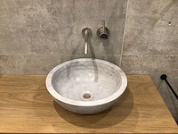 Natuursteen marmer grijs wastafel 40,6x15 cm - afbeelding 2 van  5