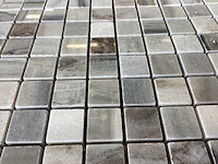 Natuursteen marmer grijs/wit mix mozaïektegel 30,5x30,5 cm 450 stuks - afbeelding 5 van  7