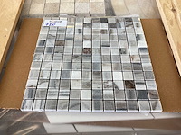 Natuursteen marmer grijs/wit mix mozaïektegel 30,5x30,5 cm 9 m² - afbeelding 4 van  7