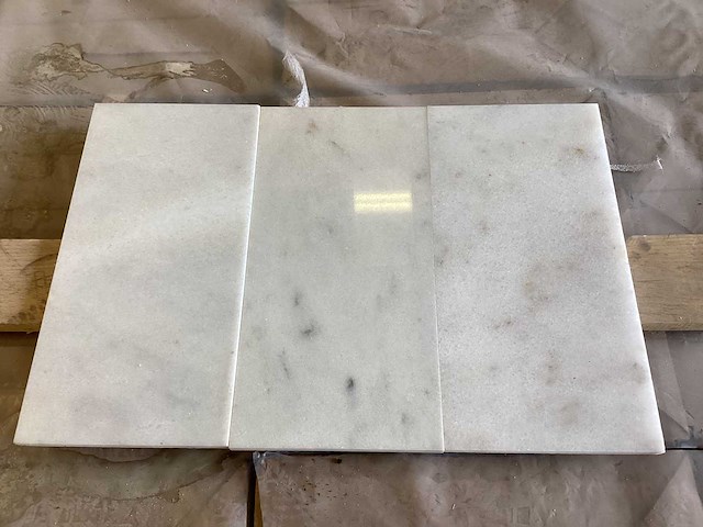 Natuursteen marmer wit gepolijst 15,2x30 cm tegel 33 m² - afbeelding 1 van  16