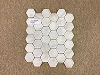 Natuursteen marmer wit hexagon 28x33,5 cm mozaïektegel 45 stuks