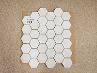 Natuursteen marmer wit hexagon 5x5 cm mozaïektegel 19 stuks - afbeelding 7 van  7