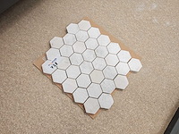 Natuursteen marmer wit hexagon 5x5 cm mozaïektegel 19 stuks - afbeelding 3 van  7