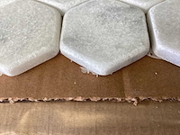 Natuursteen marmer wit hexagon mozaïektegel 28x33,5 cm 50 stuks - afbeelding 5 van  7