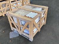 Natuursteen marmer wit hexagon mozaïektegel 28x33,5 cm 50 stuks - afbeelding 6 van  7