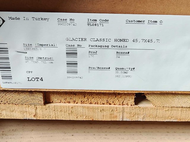 Natuursteen marmer wit honed 45,7x45,7 cm tegel 106,5 m² - afbeelding 2 van  2
