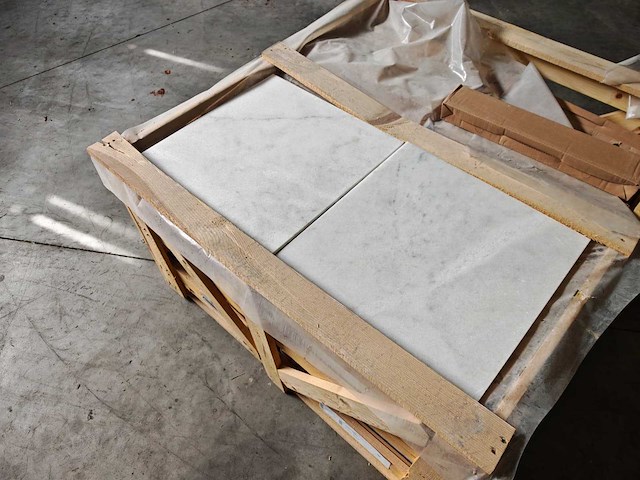 Natuursteen marmer wit honed 45,7x45,7 cm tegel 71 m² - afbeelding 2 van  5