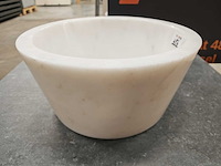 Natuursteen marmer wit kom 40,6x15 cm - afbeelding 3 van  6