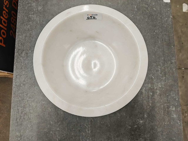Natuursteen marmer wit kom 40,6x15 cm - afbeelding 2 van  6