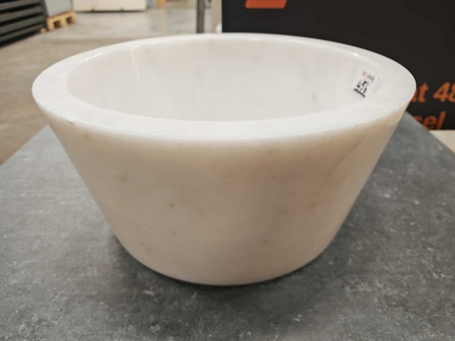 Natuursteen marmer wit kom 40,6x15 cm - afbeelding 3 van  6