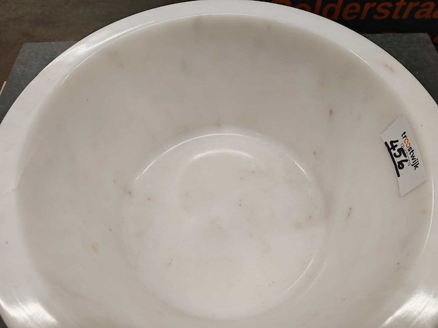 Natuursteen marmer wit kom 40,6x15 cm - afbeelding 4 van  6