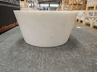 Natuursteen marmer wit kom 40,6x15 cm - afbeelding 5 van  6