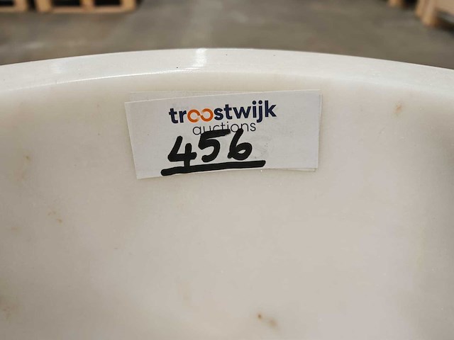 Natuursteen marmer wit kom 40,6x15 cm - afbeelding 6 van  6