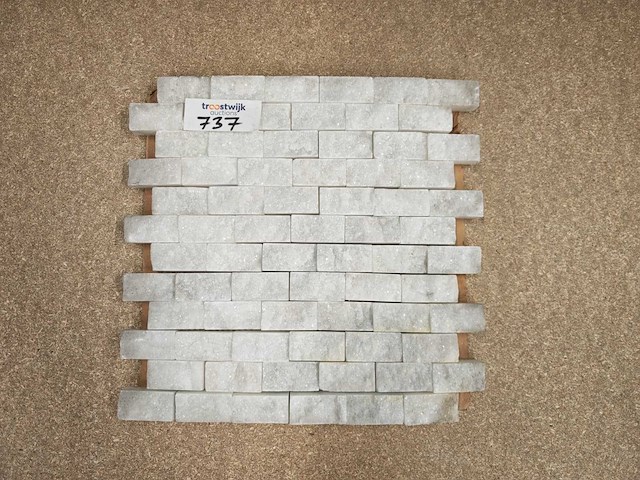 Natuursteen marmer wit mozaïektegel 30x31 cm 18 stuks - afbeelding 1 van  7