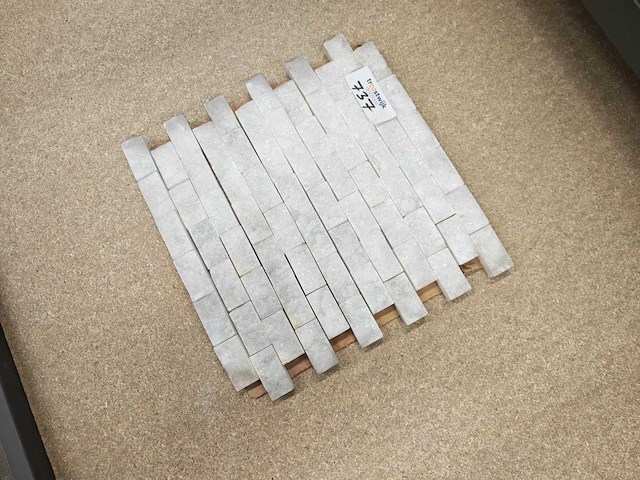 Natuursteen marmer wit mozaïektegel 30x31 cm 18 stuks - afbeelding 4 van  7
