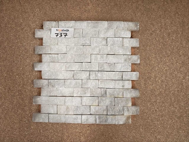Natuursteen marmer wit mozaïektegel 30x31 cm 18 stuks - afbeelding 2 van  7