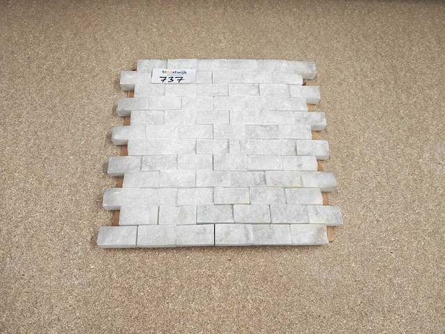 Natuursteen marmer wit mozaïektegel 30x31 cm 18 stuks - afbeelding 3 van  7