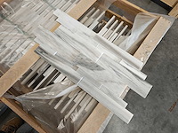 Natuursteen marmer wit wandtegel 15x61x1,2/2 cm 18,3 m² - afbeelding 4 van  6