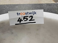 Natuursteen marmer wit waskom 40,6x15 cm - afbeelding 3 van  5