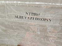 Natuursteen marmer wit waskom 40,6x15 cm - afbeelding 7 van  7