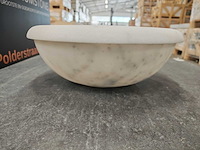 Natuursteen marmer wit waskom 40,6x15 cm - afbeelding 3 van  7