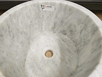 Natuursteen marmer wit waskom 40x21 cm - afbeelding 4 van  4
