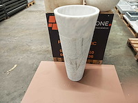 Natuursteen marmer wit waszuil 40x90 cm - afbeelding 1 van  8